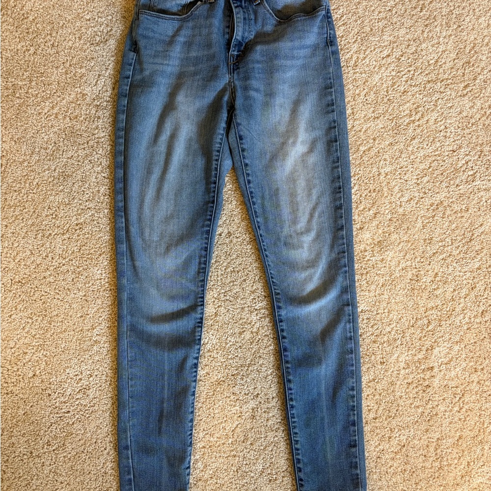 Women’s Blue High Rise Skinny Jeans - Classic Mid Wash